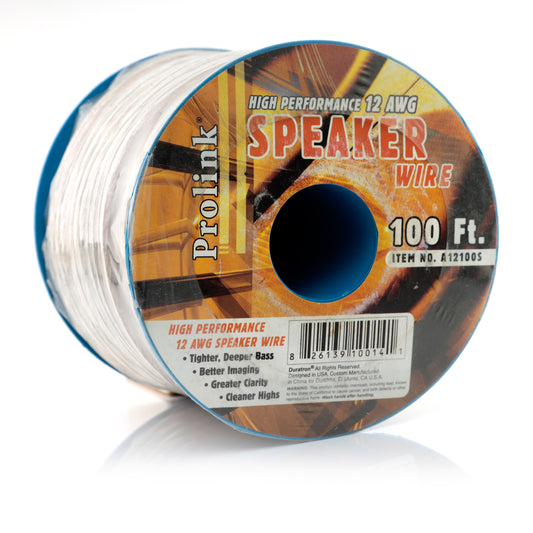 100 feet High Performance 12 AWG Oxygen Free Polarized Speaker Wire A12100S