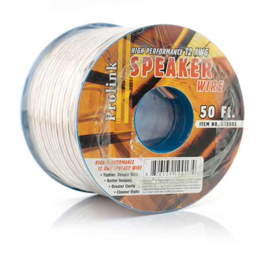 50 feet High Performance 12 AWG Oxygen Free Polarized Speaker Wire A1250S