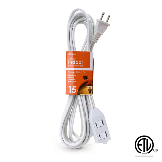 15ft Indoor Extension Cord AC215