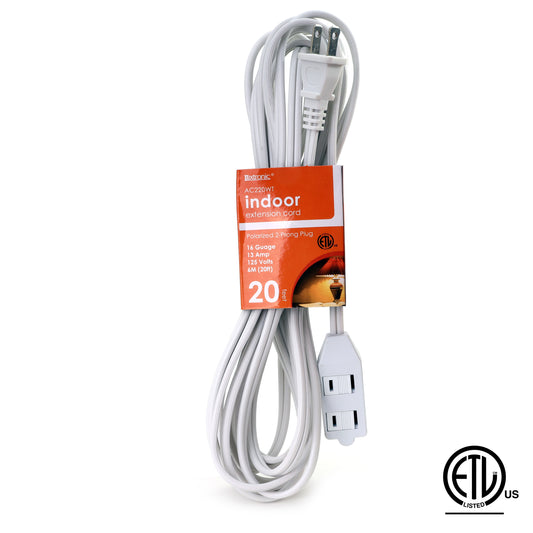 20ft Indoor Extension Cord AC220