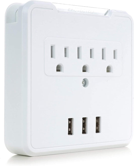 3-Outlet Surge Protector with 3 USB Ports PAG303AUB