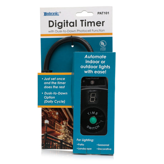 Digital Timer with Dust-to-Dawn Photocell Function PAT101