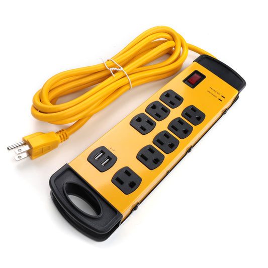 8-Outlet Surge Protector with 2 USB Ports PS810S2U