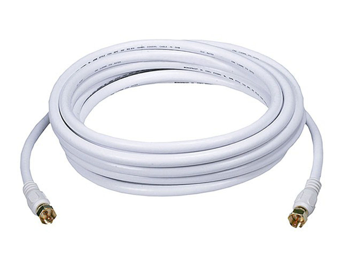 20ft RG6U Coaxial Cable with Gold Plater F-Connectors V620