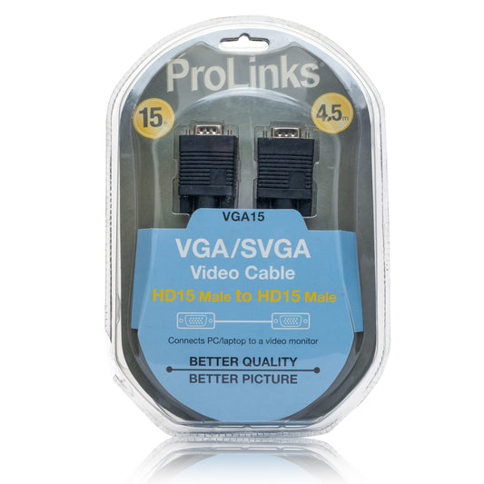 15 feet VGA-SVGA Video Cable VGA15